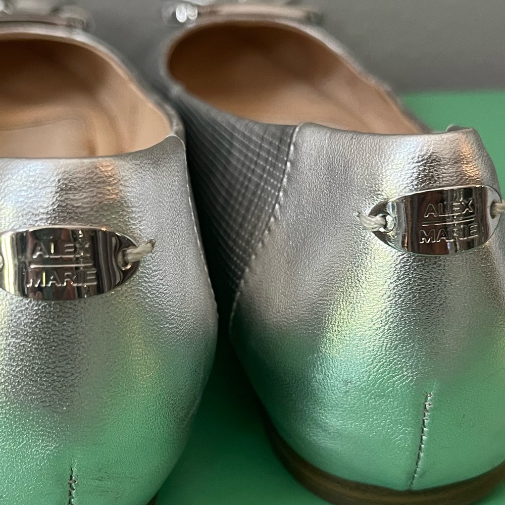 Alex Marie Metallic Silver flats with Silver Buckle in great condition - Picture 9 of 10